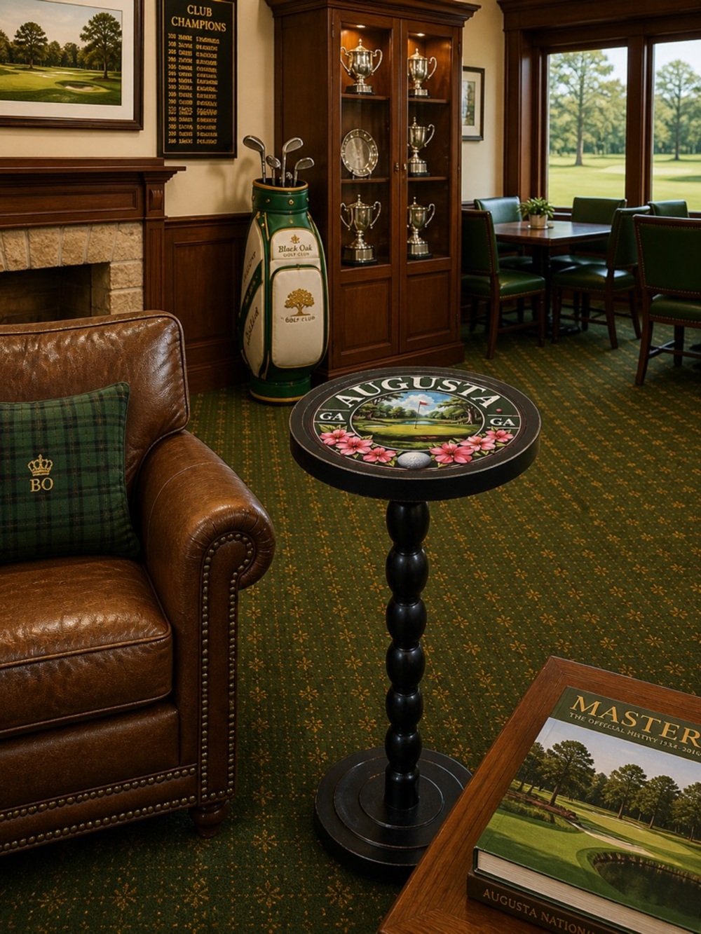 Augusta Golf Drink Table - Masters Inspired Side Table | Premium Golf Gift